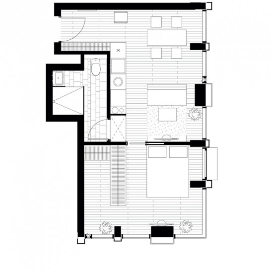 Однокомнатная квартира 40.4 м²